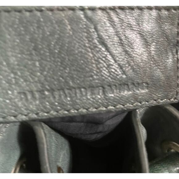 Alexander Wang Diego Hunter Green Studded Embellished Pebbled Leather Bag - Picture 6 of 12